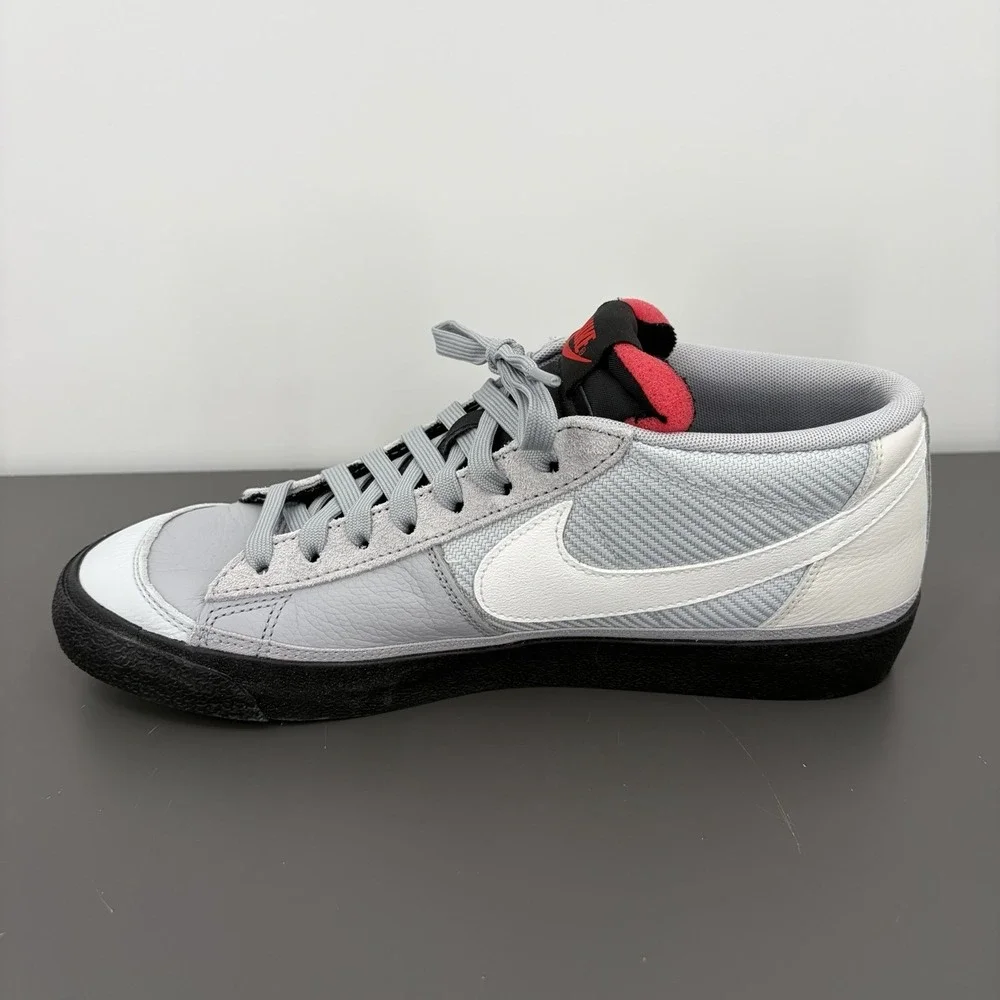 Nike Blazer Pro Club Low Mens Size 9.5 Gray Red Black Athletic Shoes Sneakers